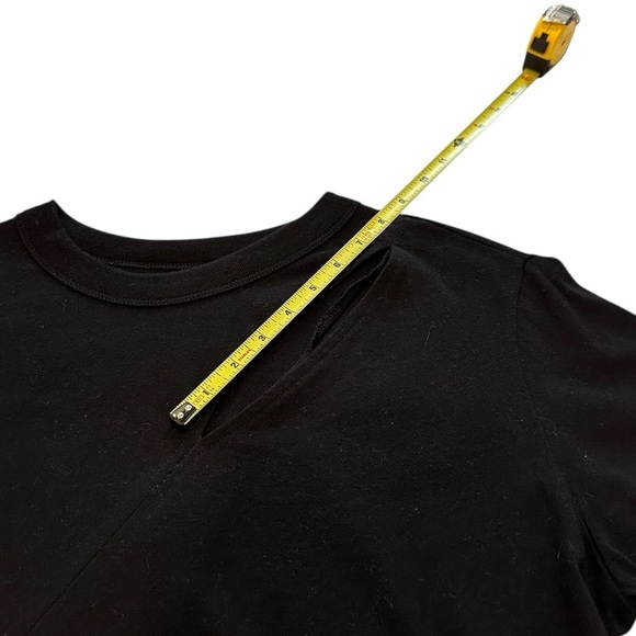 R+A Women’s Front Cutout Boxy T-Shirt Small Black - Picture 8 of 8
